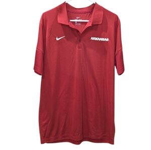 Nike Men's Arkansas Red Polo Shirt Size L